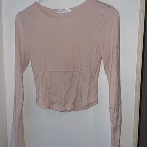 Pink cropped long sleeve